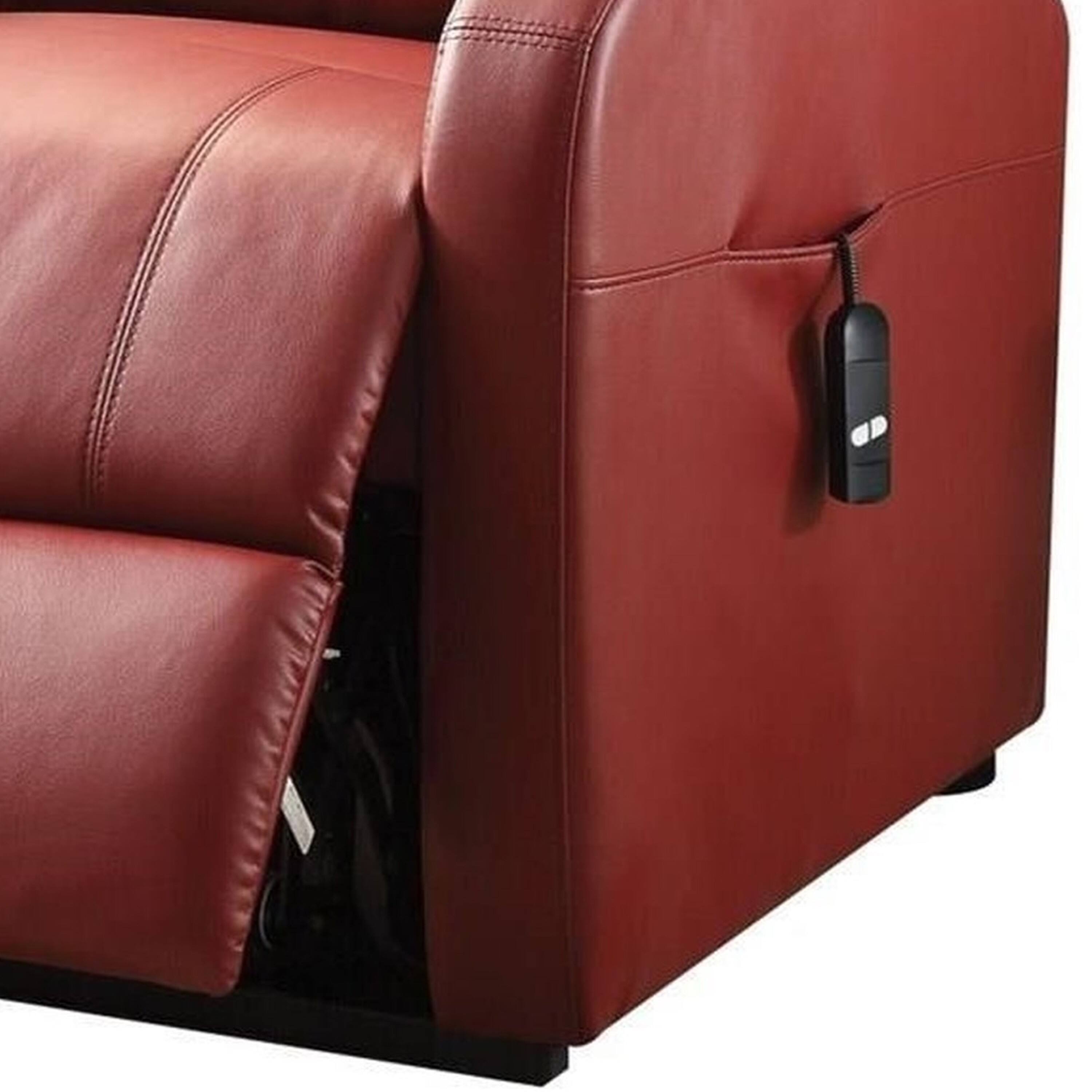 Back. Manhattan Lane - Ricardo Recliner with Power Lift - Red.