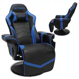 Respawn Products - RESPAWN 900 - Ergonomic Reclining Gaming Chair with Footrest, Heavy Duty, Racing Style Video Game Chairs - Blue
