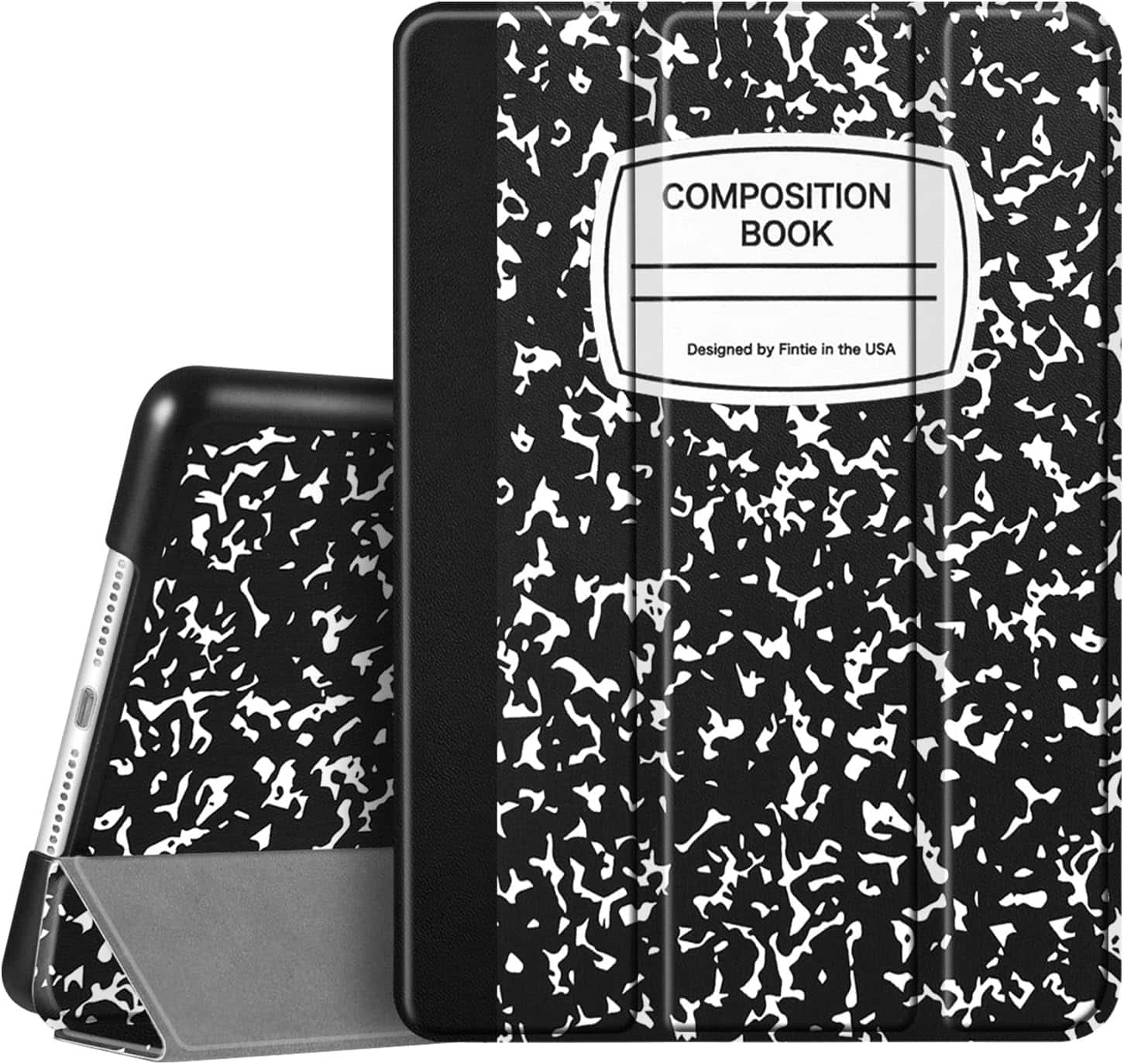 Fintie - Case for iPad 9th / 8th / 7th Generation 10.2 Inch | Slim Lightweight Trifold Stand Hard Back Cover Auto Sleep Wake - Composition Book Black price history on PriceWatchPro
