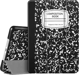 Fintie - Case for iPad 9th / 8th / 7th Generation 10.2 Inch | Slim Lightweight Trifold Stand Hard Back Cover Auto Sleep Wake - Composition Book Black