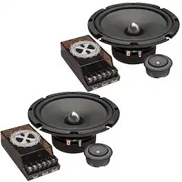 Powerbass - 2XL-63C - 6.5" Component Speakers - Pair - Black/Gray