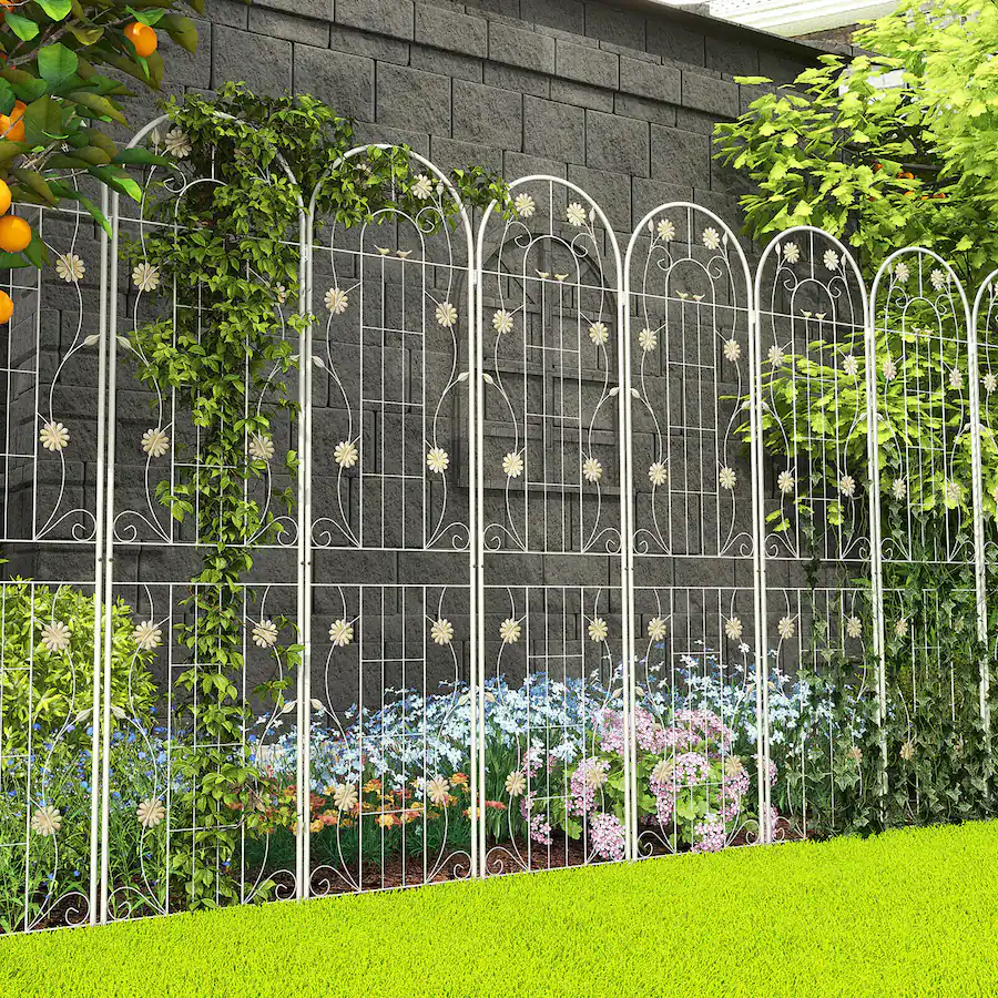 Lattice Performance Gymax 2 Pack Rustproof Metal Garden Trellis 87'' x 20'' Wire Lattice ...
