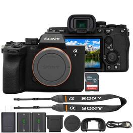 Sony - a7 IV Mirrorless Camera with NP FZ100 Rechargeable Battery and 64GB Memory Card