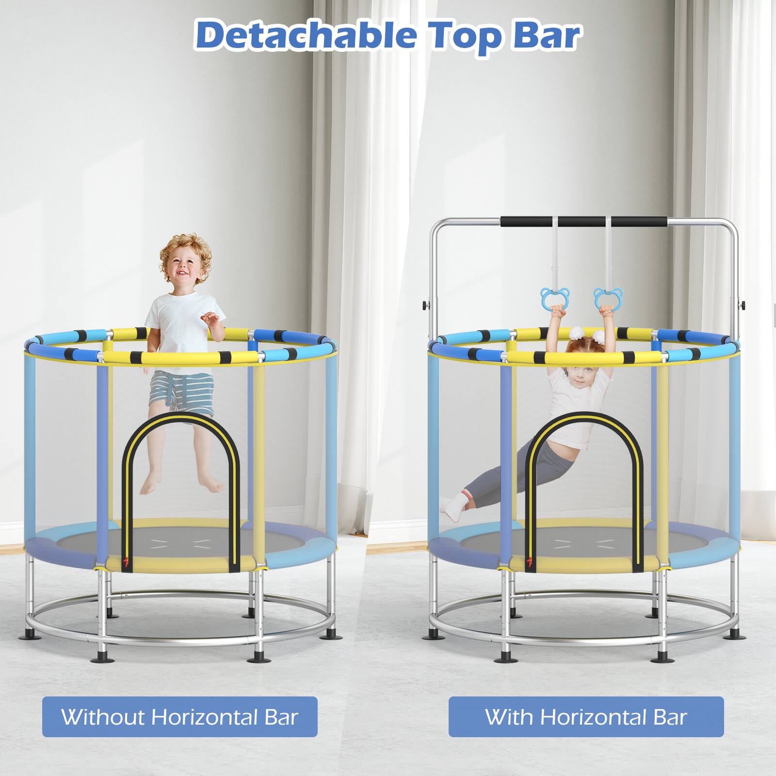 Detachable Top Bar

Without Horizontal Bar

With Horizontal Bar
