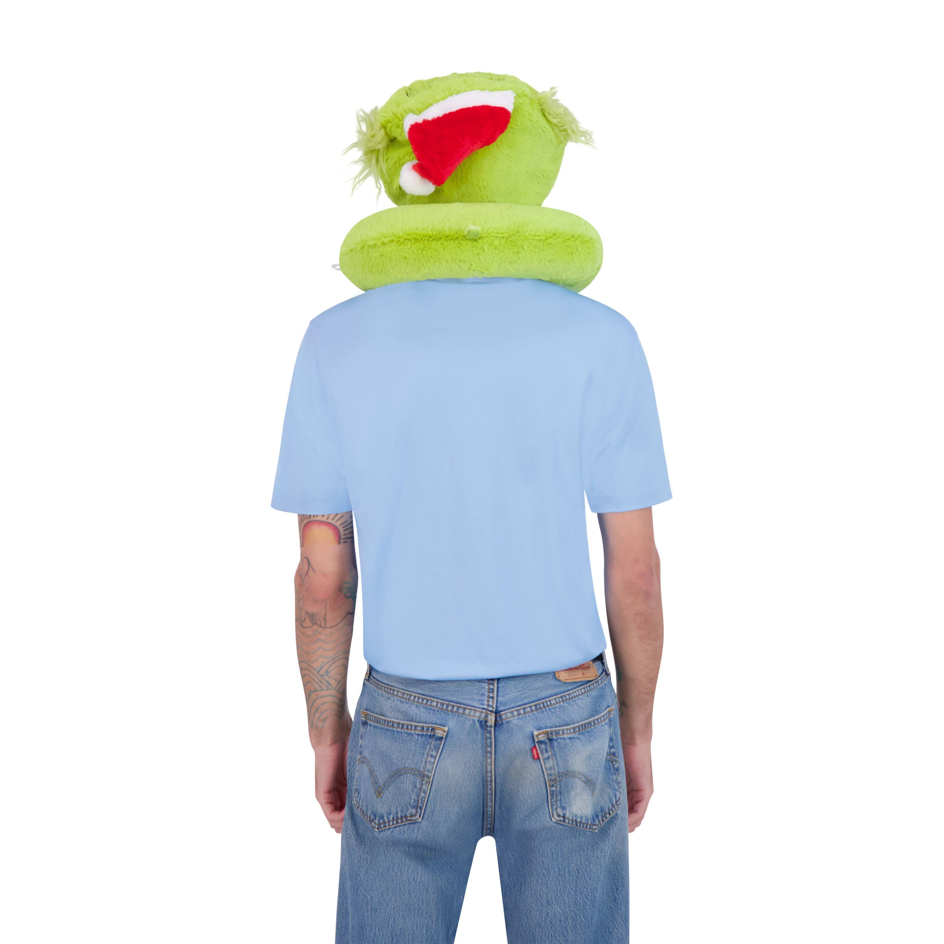 Alt View 2. Concept One - THE GRINCH SANTA HAT HOODIE NECK PILLOW - GREEN.