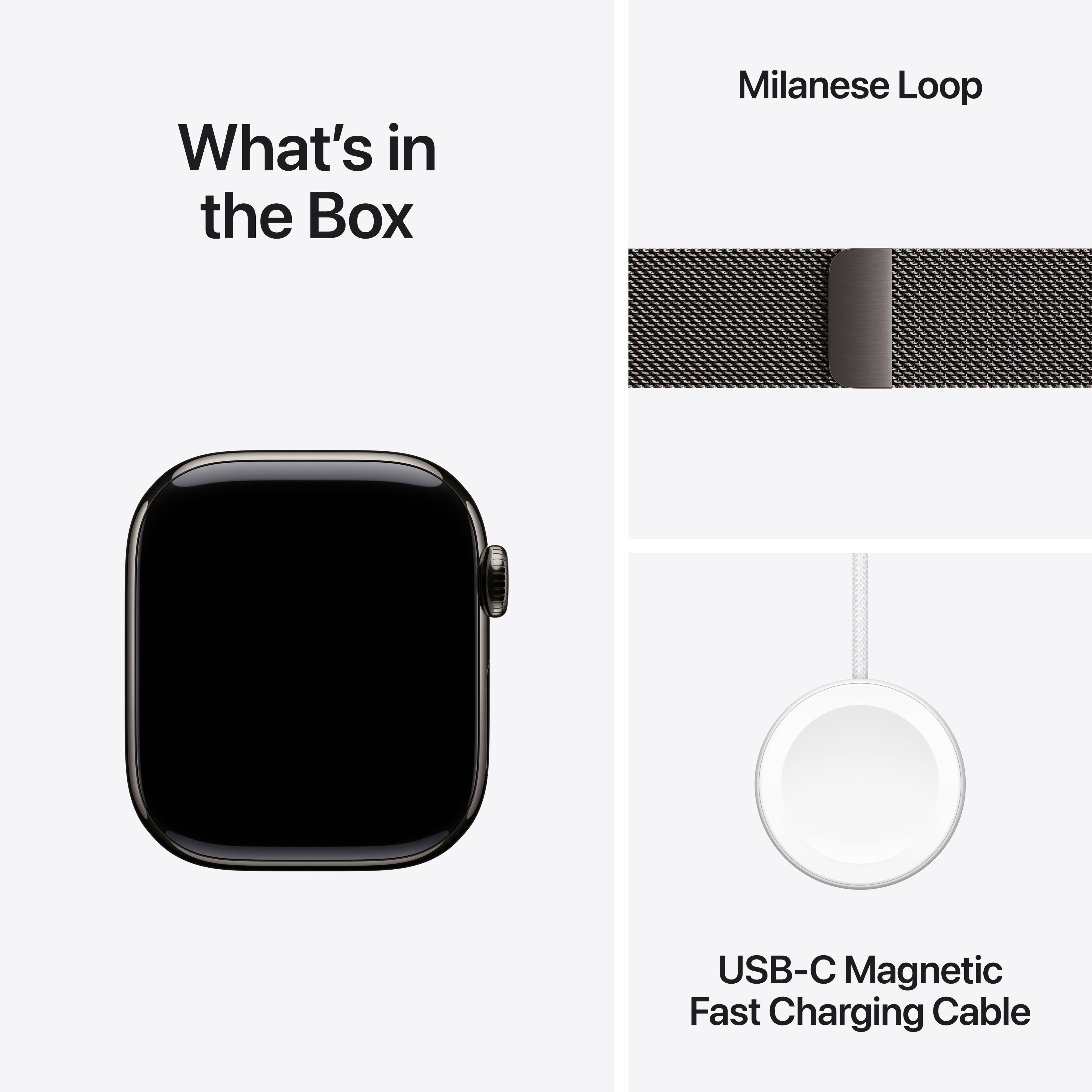 What's in the Box

Milanese Loop

USB-C Magnetic Fast Charging Cable