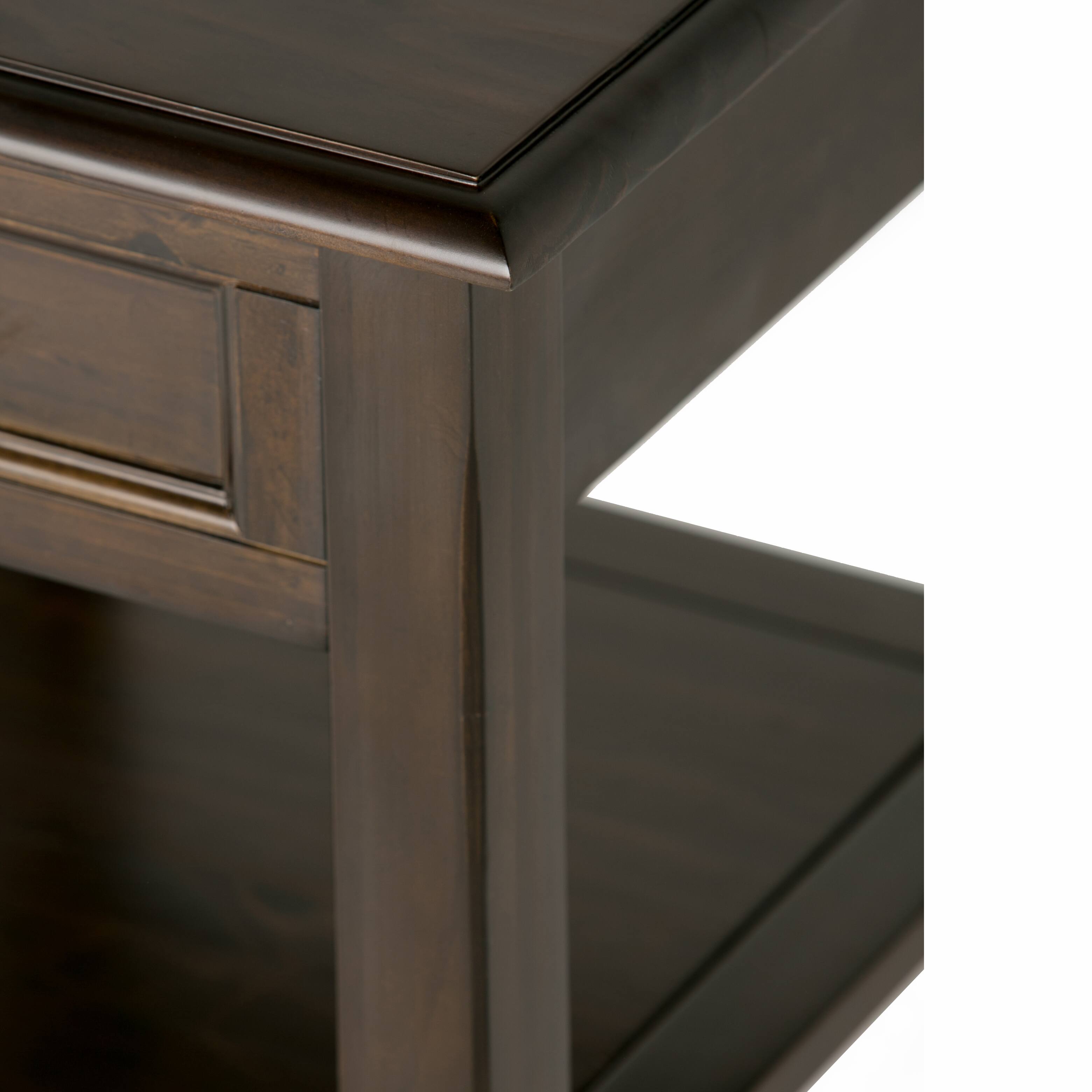 Alt View 15. Simpli Home - Burlington End Table - Mahogany Brown.