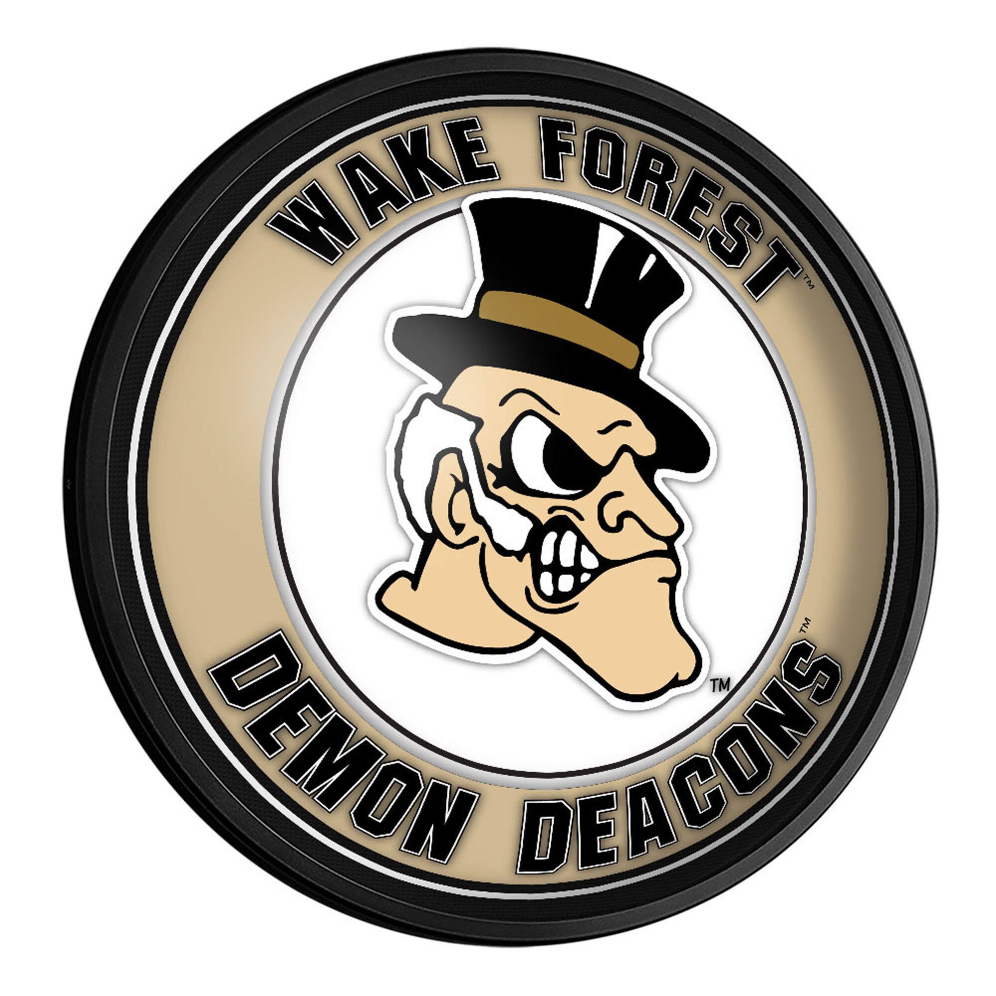 Wake Forest Demon Deacons 18'' Round Slimline Illuminated Wall Sign
