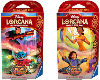 lorcana cards singles Ravensburger Disney TCG: Whispers in The Well Single-Player Deck - Amber & Emerald - Engaging Gameplay - Over 200 Original Disney Artworks Featuring two shimmering foil cards and a selection of characters from beloved Disney tales Disney Lorcana: Whispers in the