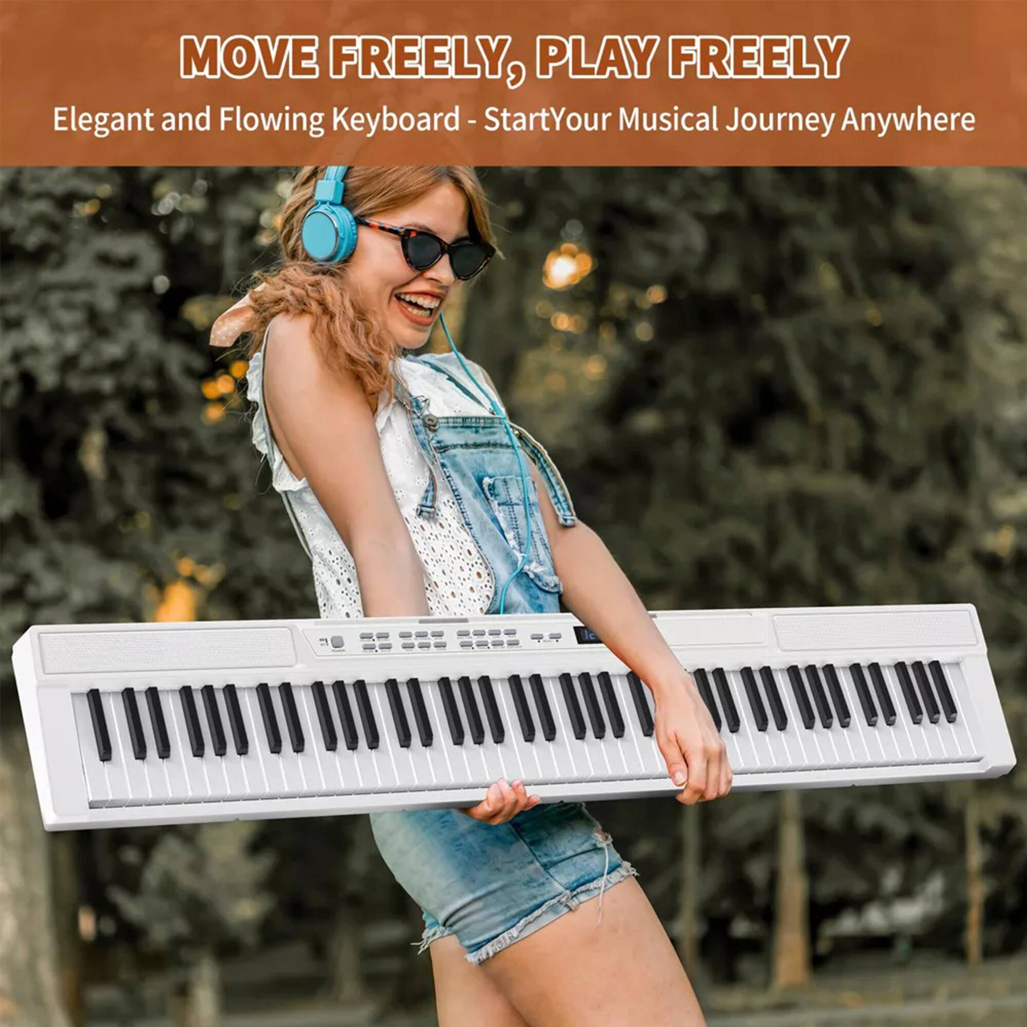 MOVE FREELY, PLAY FREELY  
Elegant and Flowing Keyboard - Start Your Musical Journey Anywhere
