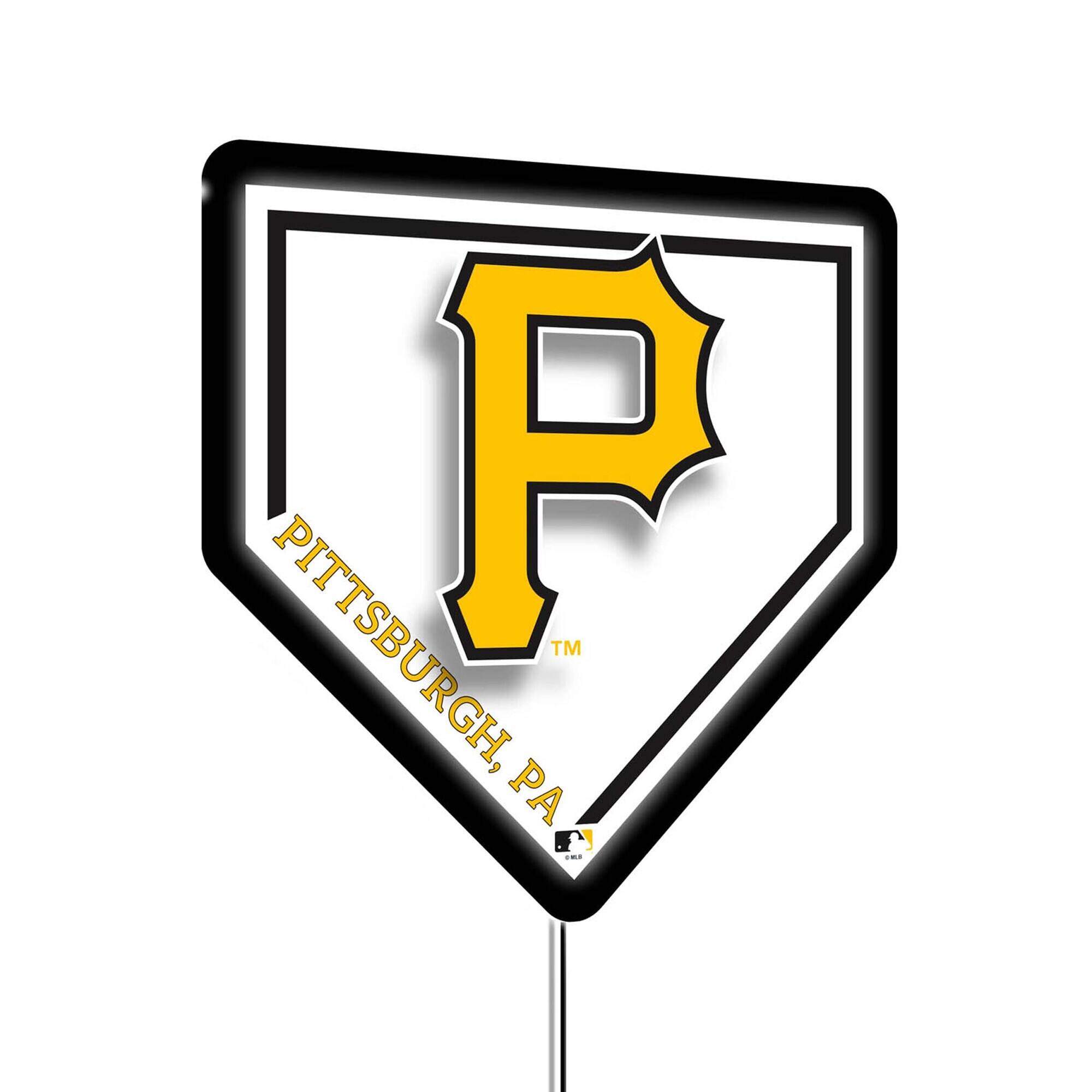 Alt View 1. Evergreen Enterprises - Pittsburgh Pirates LED Wall Home Plate - Multicolor.