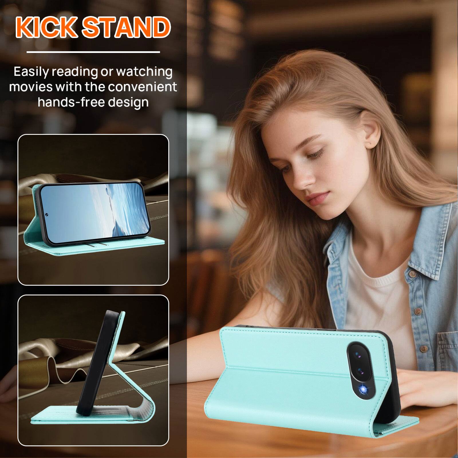 KICK STAND

Easily reading or watching movies with the convenient hands-free design