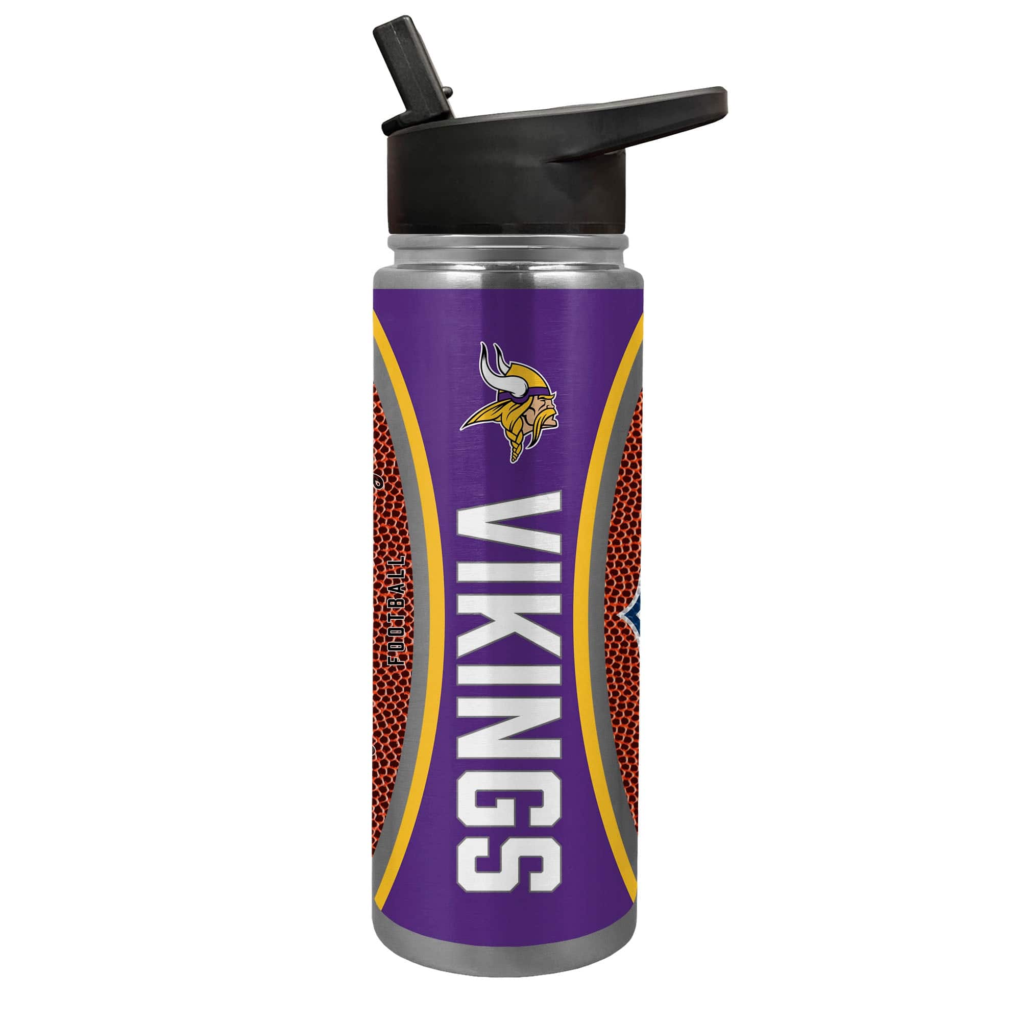 Great American Products - Minnesota Vikings 24oz. Jr. Thirst Game Ball Hydration Bottle - Brown