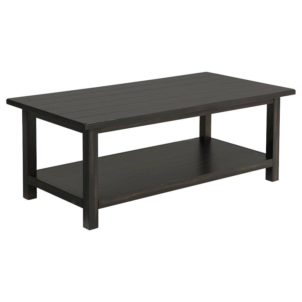 Coaster Co. of America - Payne Wood Coffee Table with Shelf Java - Black