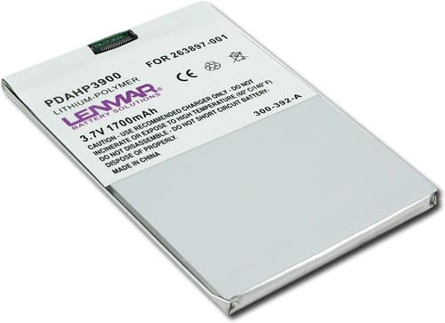 Angle Standard. Lenmar - Lithium-Polymer Battery for Select HP iPAQ Handheld Organizers.