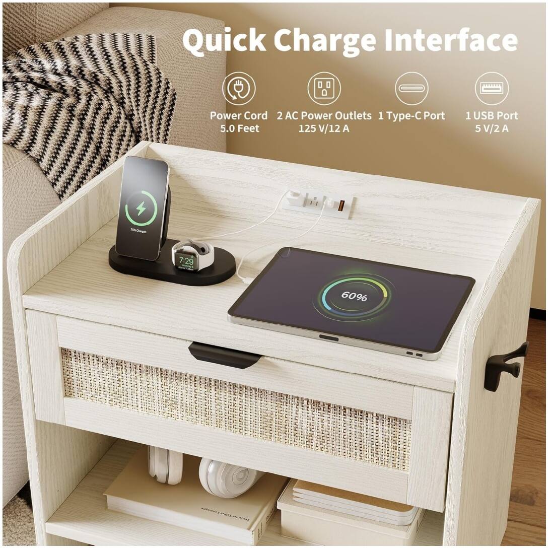 Quick Charge Interface

- Power Cord: 5.0 Feet
- 2 AC Power Outlets: 125 V/12 A
- 1 Type-C Port
- 1 USB Port: 5 V/2 A

7:29 60%