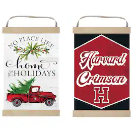 Jardine - Harvard Crimson 12" x 20" Reversible Banner Sign - White