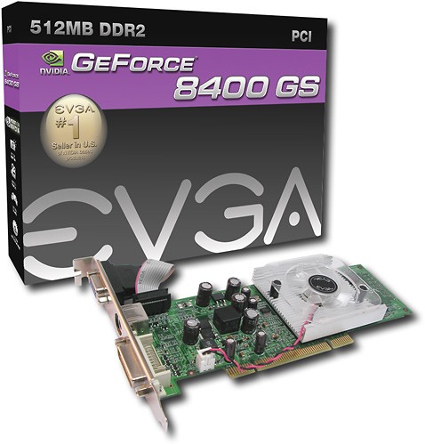  EVGA - GeForce 8400 GS 512MB DDR2 PCI Graphics Card