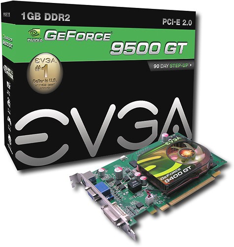 Comunista académico pasos Best Buy: EVGA GeForce 9500 GT 1GB DDR2 PCI Express Graphics Card  01G-P3-N958