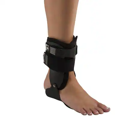 Front. DonJoy - Donjoy Performance Bionic Stirrup Ankle Brace (Black/Large/Right) - Black.