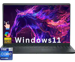 Dell - Inspiron 15 Laptop 13th Gen Business, 15.6" FHD Touch, Intel Core i7-1355U, 16GB RAM, 512GB SSD, Windows 11 Home - Black