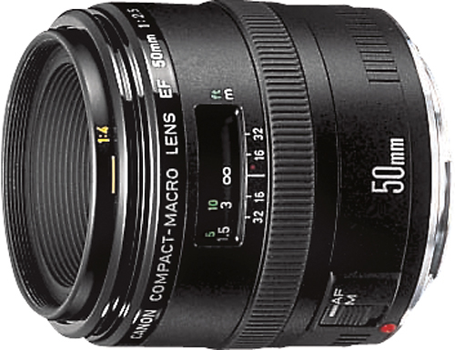 Best Buy: Canon EF 50mm f/2.5 Compact Macro Lens Black 2537A003