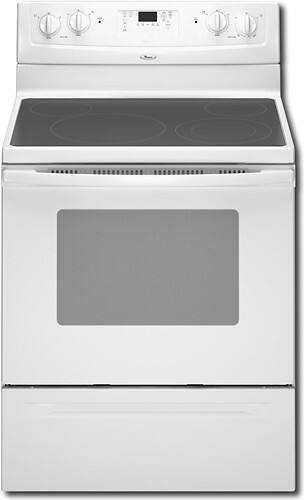 Front Standard. Whirlpool - 30" Self-Cleaning Freestanding Electric Range - White.