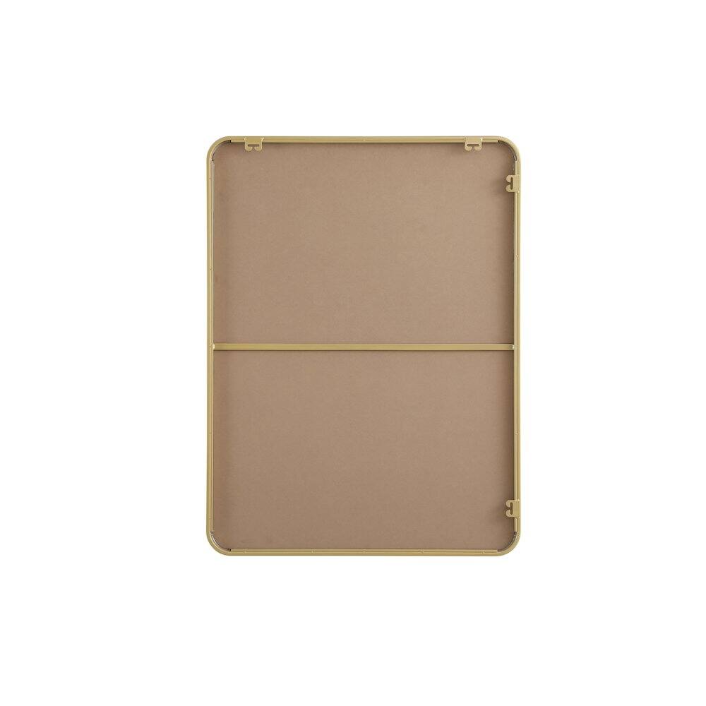 Angle. Elegant Decor - Contour Metal Rectangle Mirror 30x40 in Brass - Brass.