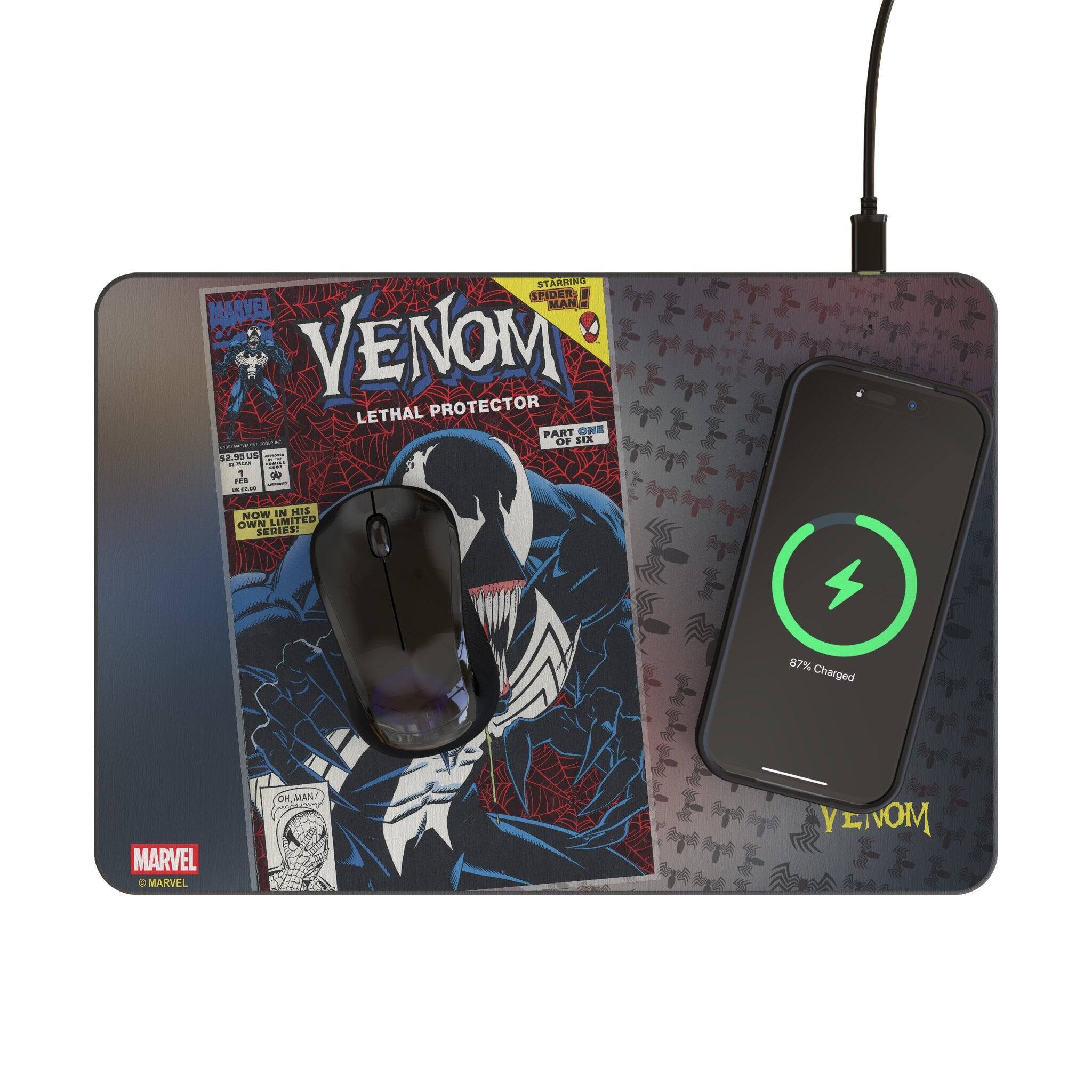 Sure, here is the corrected and grouped text from the image:

---

**VENOM**  
LETHAL PROTECTOR  
PART 6 OF 6  
$2.99 US  
NOW IN HIS OWN LIMITED SERIES!  

**STARRING**  
SPIDER-MAN  
MARVEL  

**87% Charged**  

**MARVEL**  
© MARVEL  

---

This text is taken from the comic book cover and the packaging of the product.