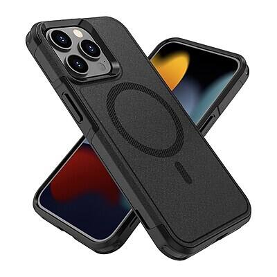 Alt View 5. SaharaCase - SaharaCase Armor Series Hard Shell Case, Tempered Glass Screen, Camera Protector for iPhone 15 Pro Max - Black.