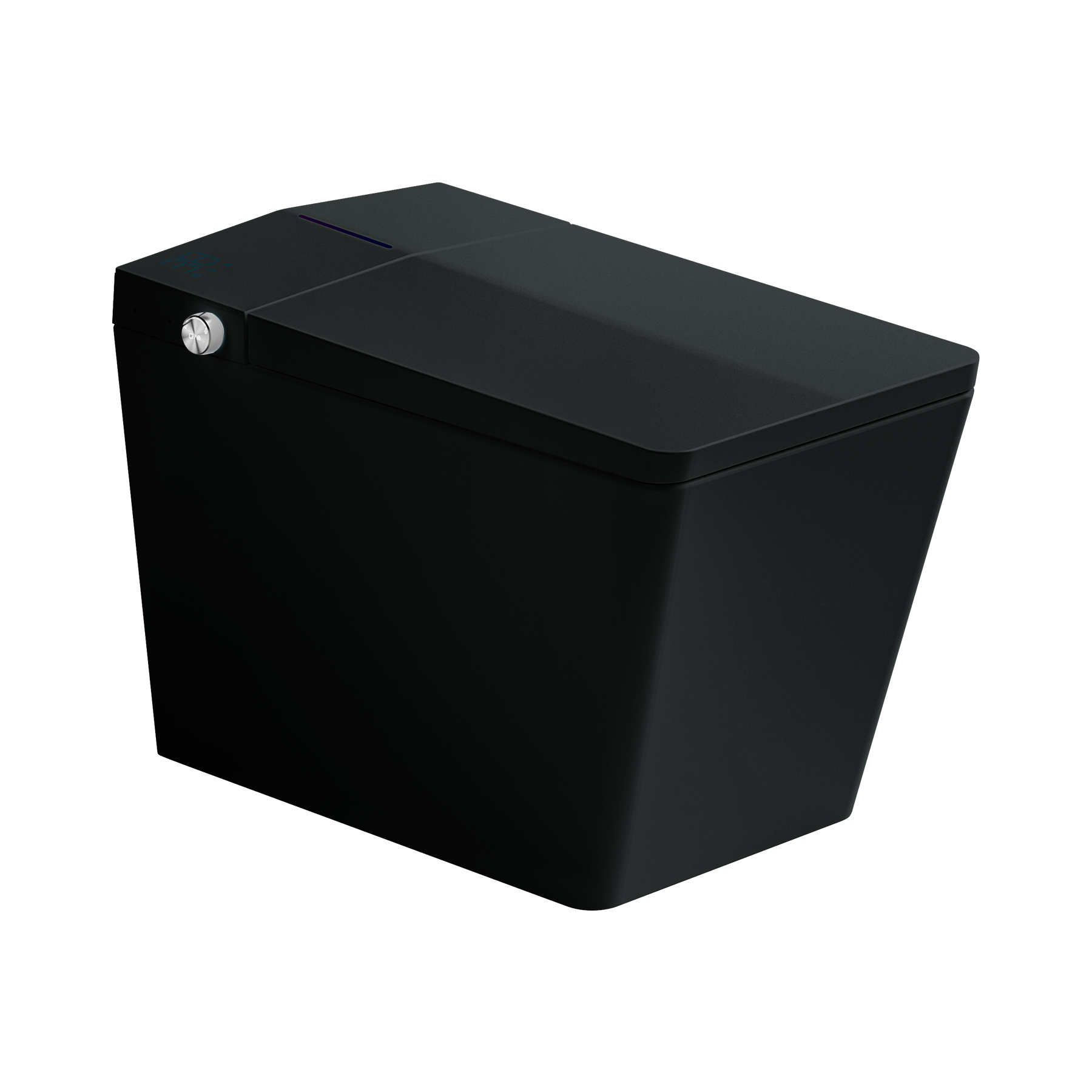 Ecooso - Smart Toilet with Built-in Tank, Bidet, Auto Flush, Heated Seat, LED Display, Remote, Foot Sensor, User Memory - Matte Black