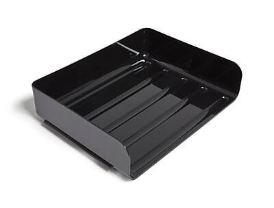 Alt View 1. TRU RED - Side Load Stackable Plastic Letter Tray, 6/Pack - Black.