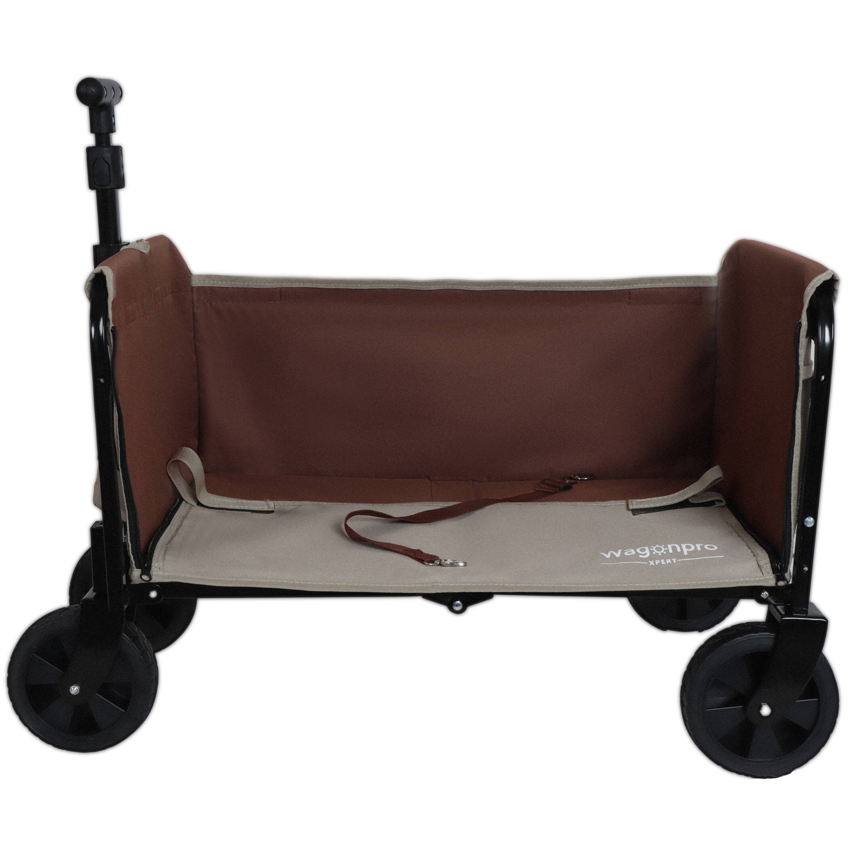 Alt View 1. Mondawe - All-in-One Convertible Camping Utility Carts - Bench Seat, Dog Tether w/ 360° All-Terrain Wheels - Beige.