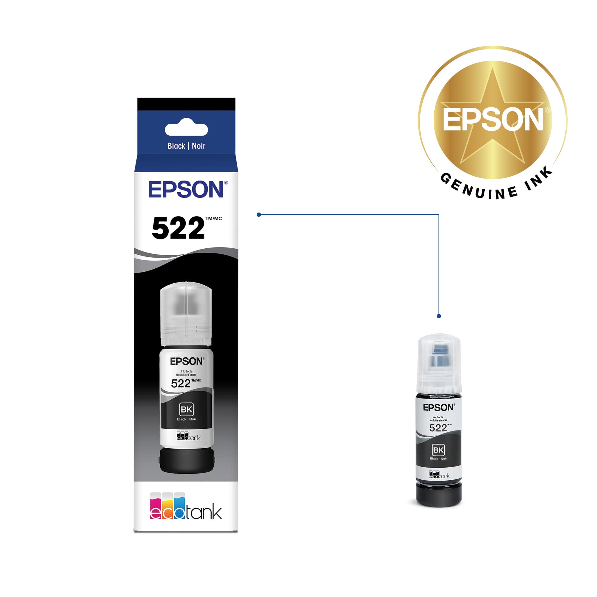 Epson Ecotank 522 Ink Bottle Black Epson Black Ink T522120-s - Best Buy