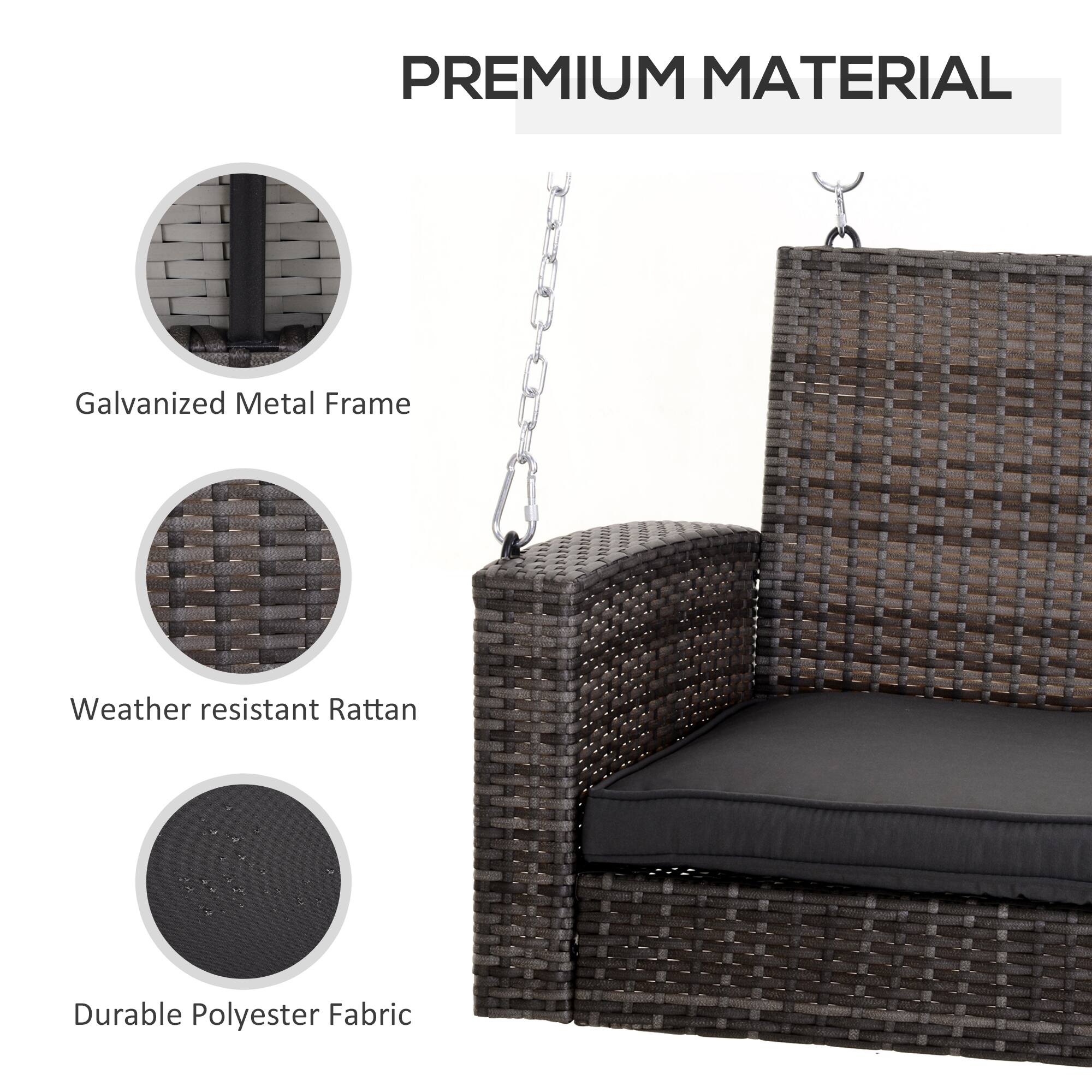 PREMIUM MATERIAL
Galvanized Metal Frame
Weather resistant Rattan
Durable Polyester Fabric