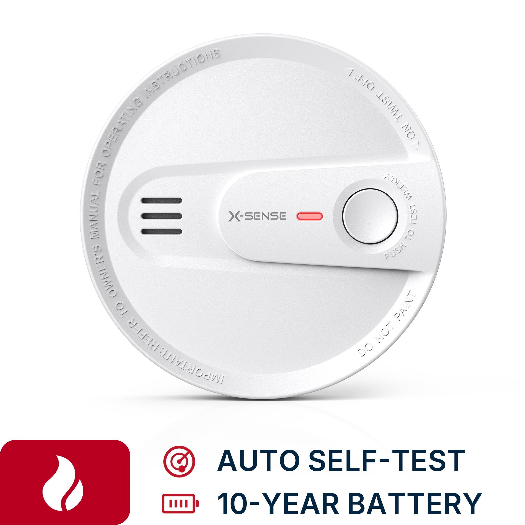 INSTRUCTIONS FOR OPERATING MANUAL S.Y III X-SENSE OWN TO REFER IMPORTANT:
7 OFF TWIST NO 1 WEEKLY TEST TO PUSH NOT PAINT DO
AUTO SELF-TEST 10-YEAR BATTERY