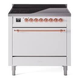 ILVE - Nostalgie II 36 inch Induction Range with 6 Induction Elements - White