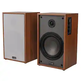 Dayton Audio - B65awood B65a 70-watt-continuous Bluetooth Powered Bookshelf Speaker Set With 6.5-in. Woofers, Pair (wood) - Brown