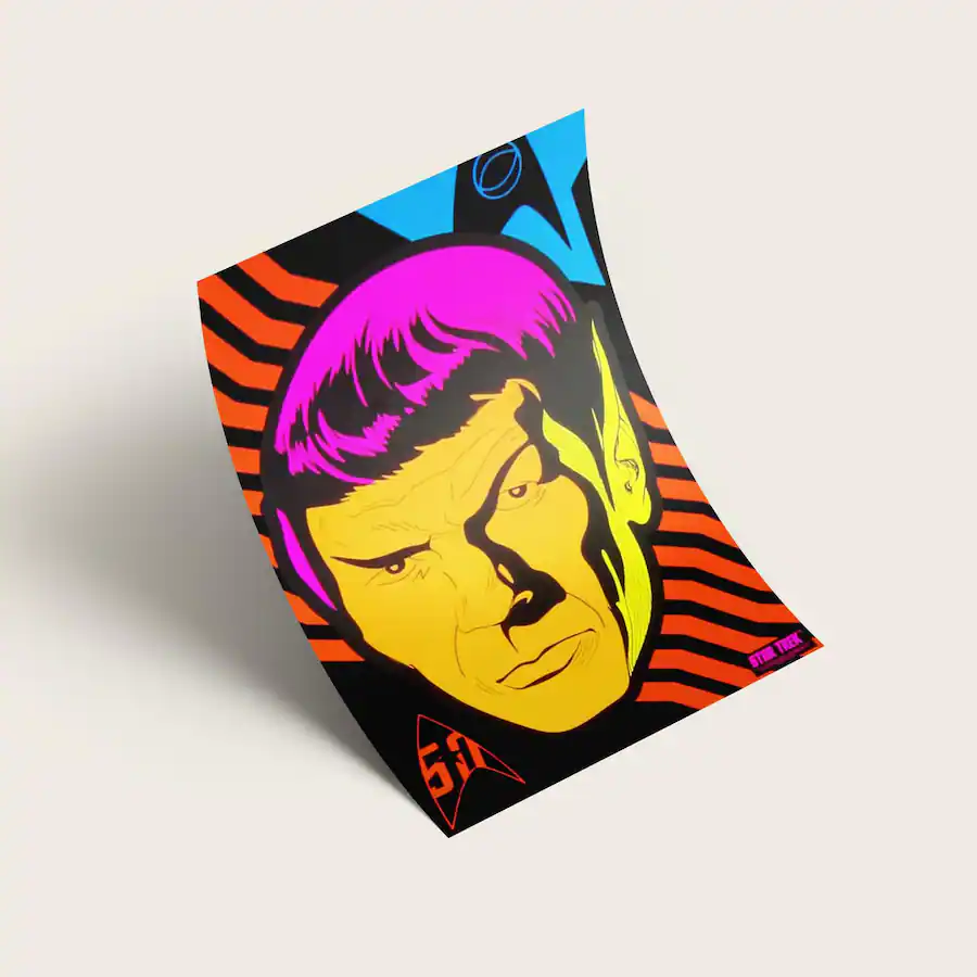 Crowded Coop Star Trek TOS Black Light Posters, Set of 3 Multi Color ...