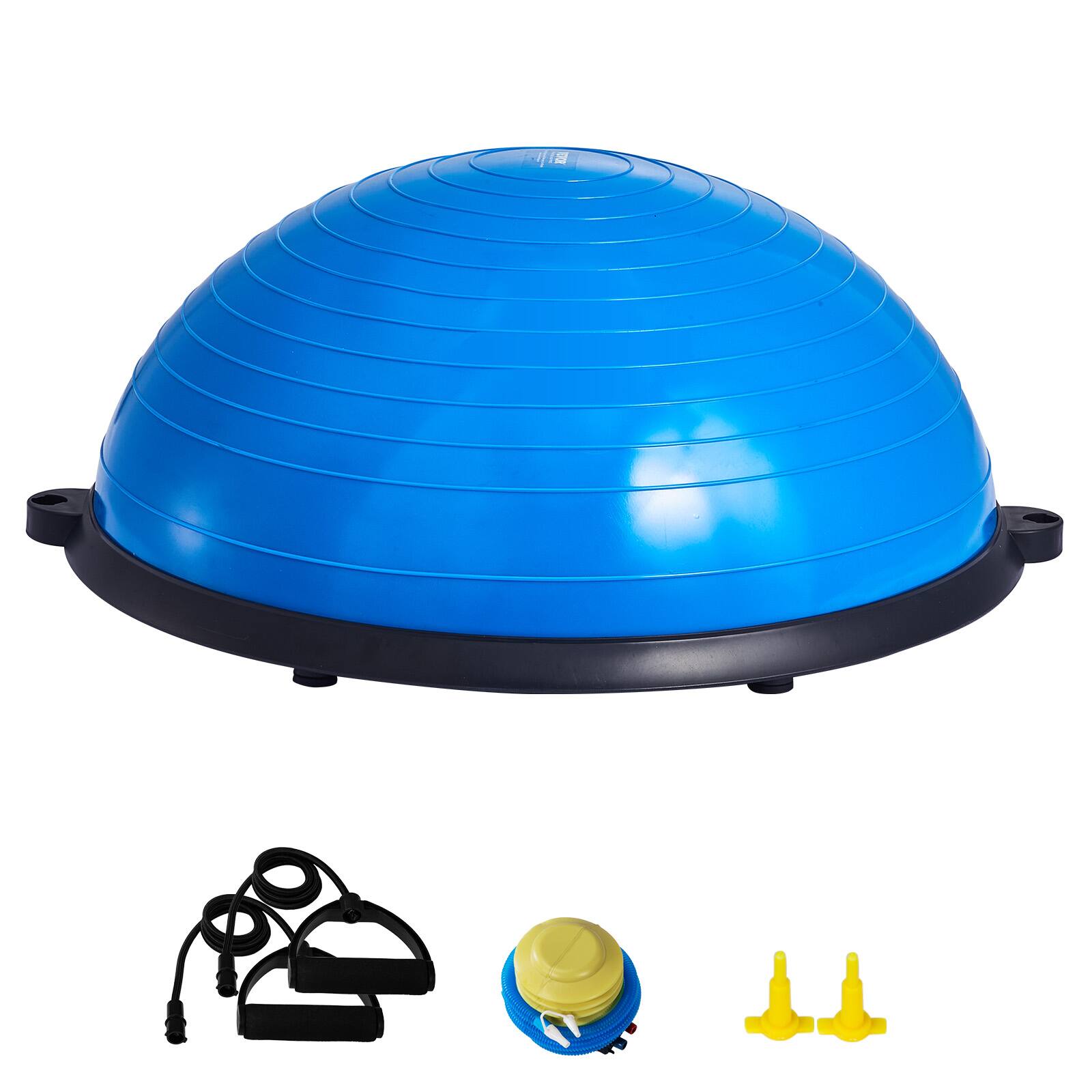 Alt View 5. VEVOR - Half Exercise Ball Trainer, 23 inch Balance Ball Trainer, 660lbs Capacity Stability Ball,Yoga Ball with Resistance Bands - Blue.