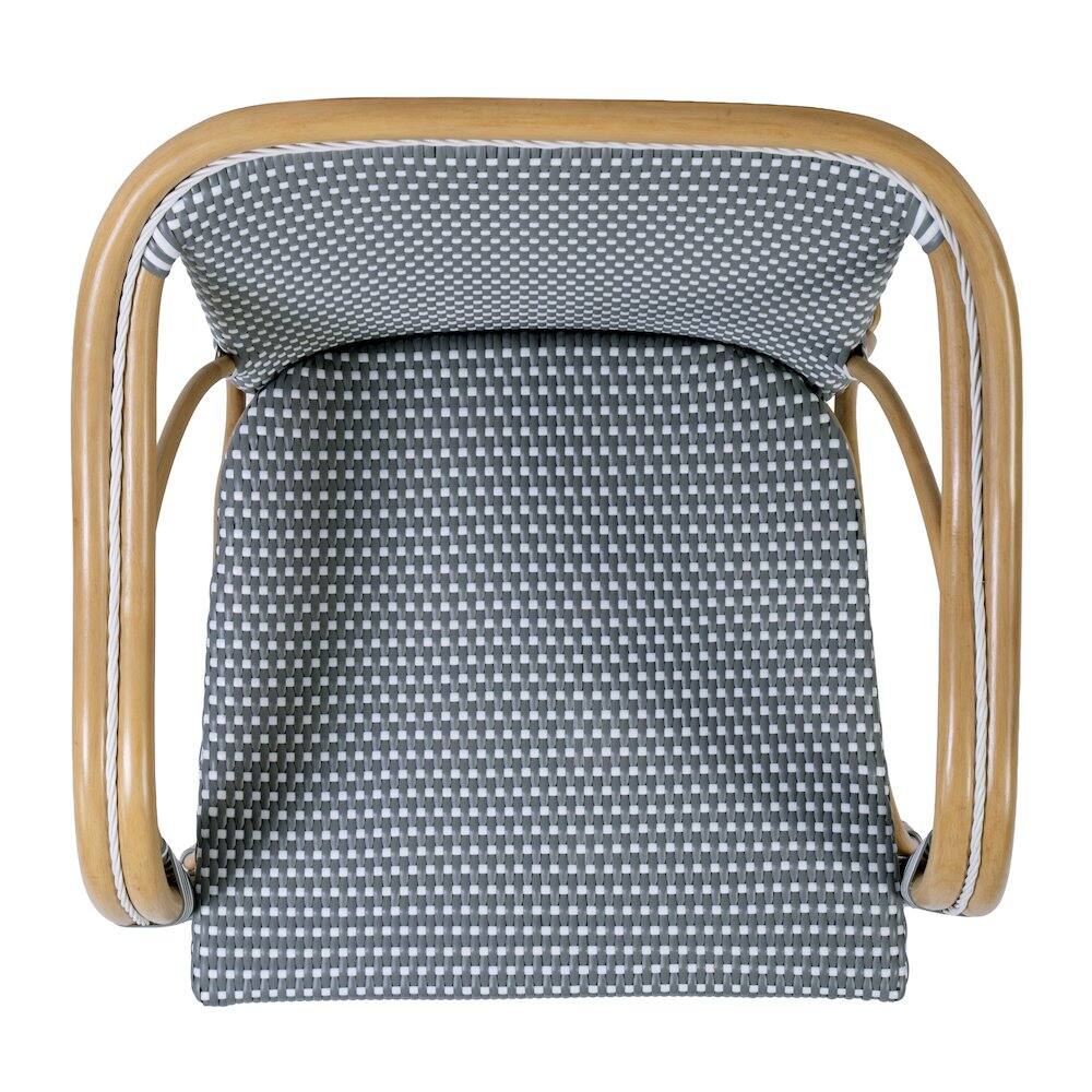 Angle. Butler Specialty - Portofino 18.75 in. Seat Height Rattan Arm Chair - Gray And White.