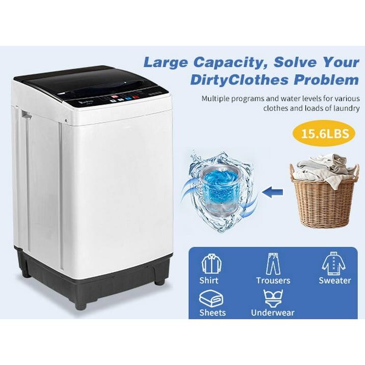 Large Capacity, Solve Your Dirty Clothes Problem

Multiple programs and water levels for various clothes and loads of laundry

15.6LBS

Shirt  
Trousers  
Sweater  
Sheets  
Underwear
