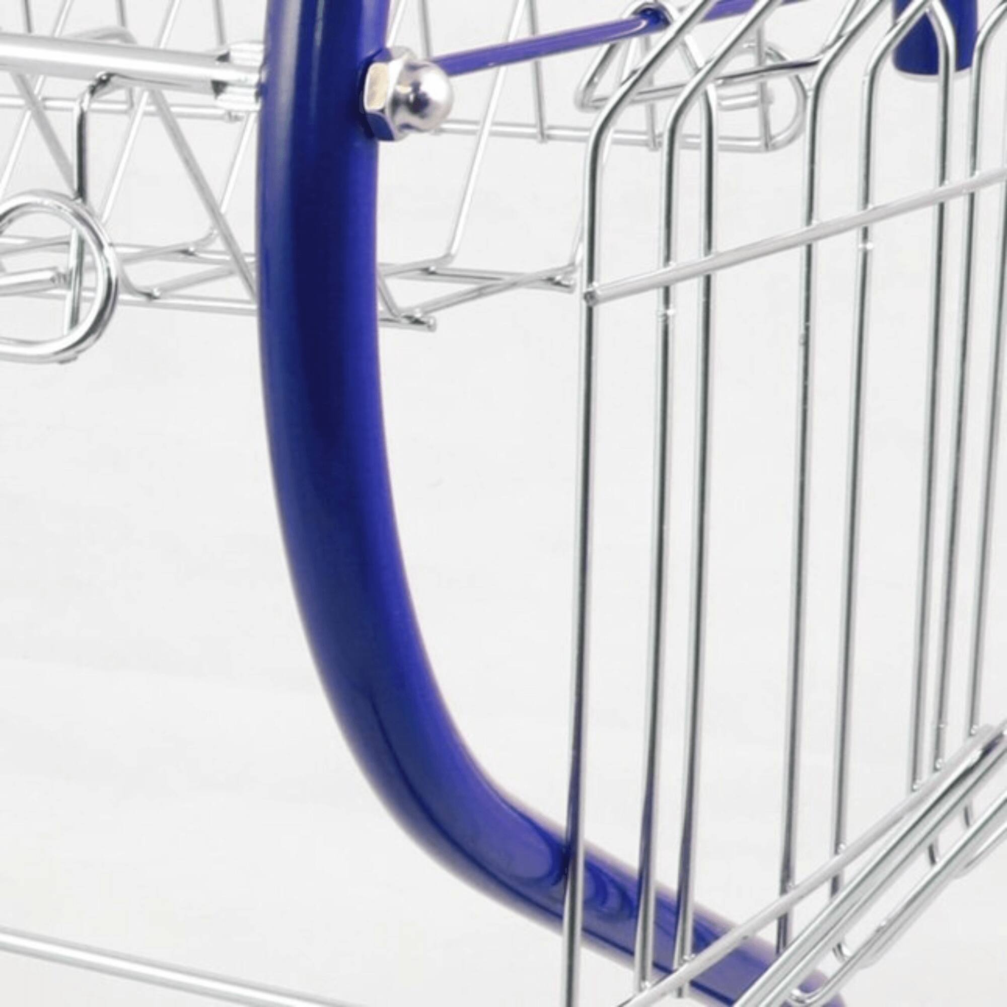 Alt View 1. Better Chef - 22" 2-Level Colored-Chrome-Plated S-Shaped Dish Rack - Silver, Blue.