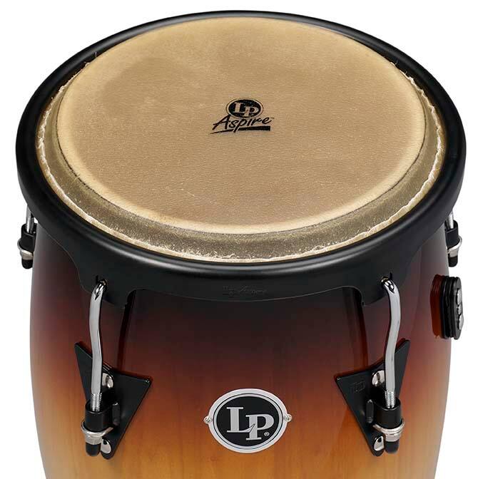 Angle. Latin Percussion - Aspire 11" and 12" Conga Set.