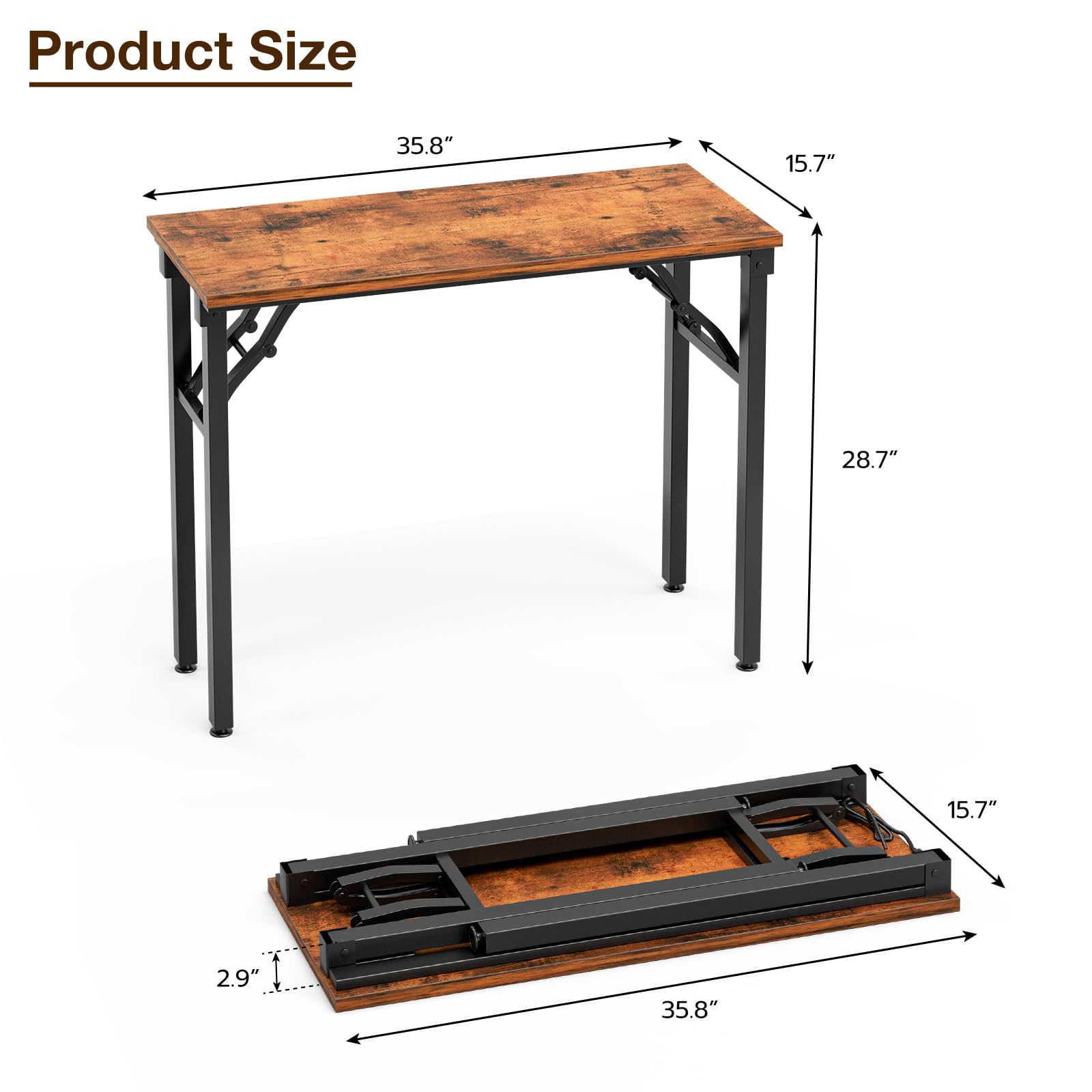 Product Size

- Length: 35.8"
- Width: 15.7"
- Height: 28.7"
- Drawer Length: 35.8"
- Drawer Width: 15.7"
- Drawer Height: 2.9"