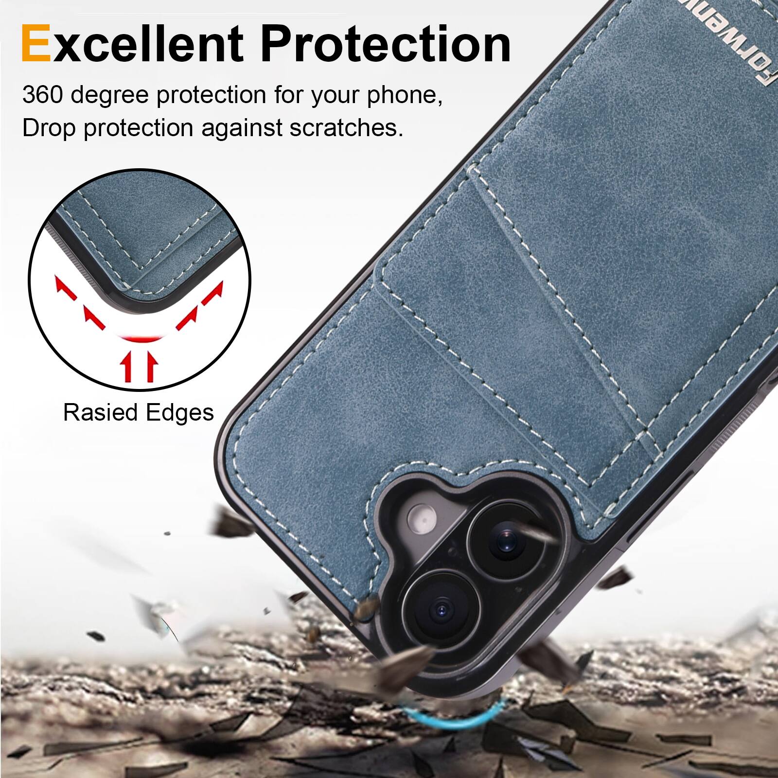 Excellent Protection

360 degree protection for your phone, Drop protection against scratches.

Raised Edges