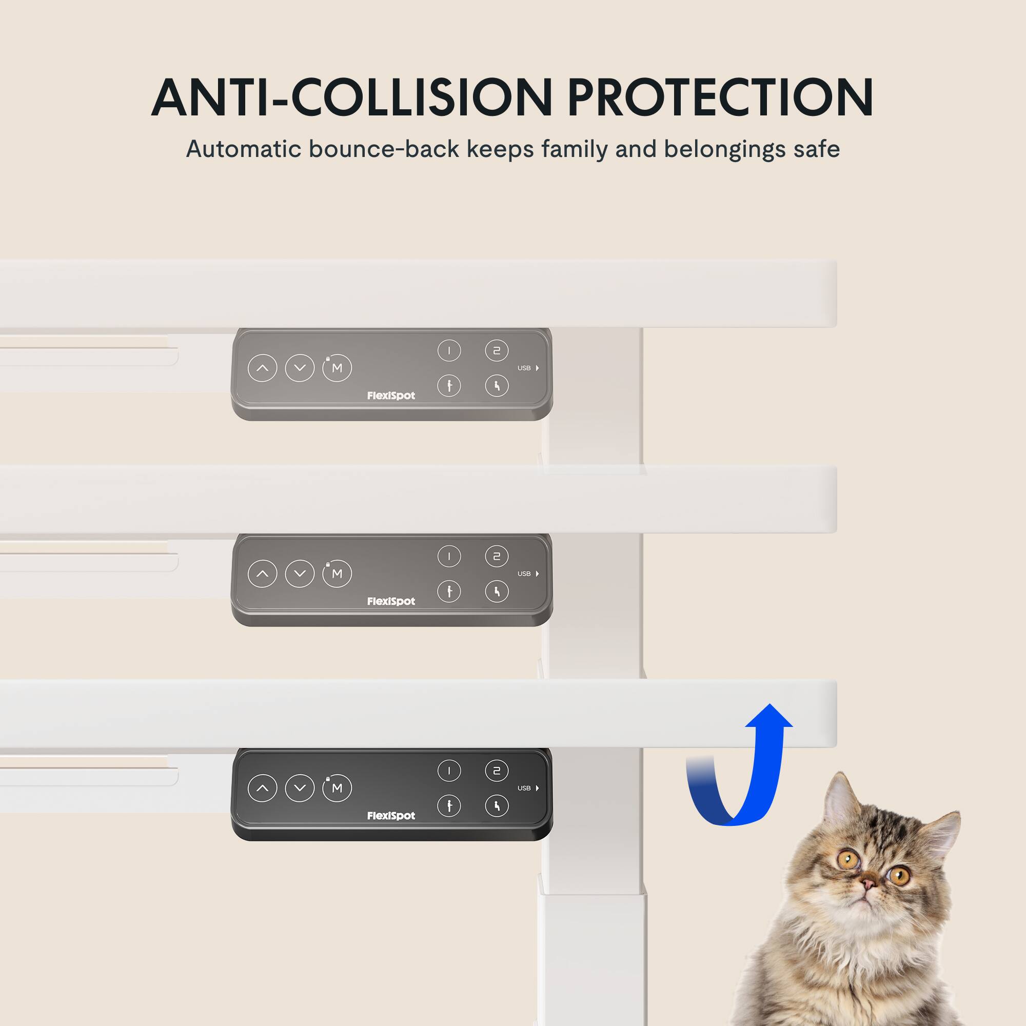 ANTI-COLLISION PROTECTION  
Automatic bounce-back keeps family and belongings safe