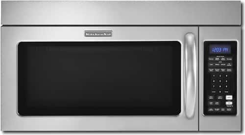Front Standard. KitchenAid - 1.8 Cu. Ft. Over-the-Range Microwave - Stainless-Steel.