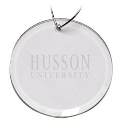 Jardine - Husson University Eagles 3'' Round Glass Ornament - Multicolor