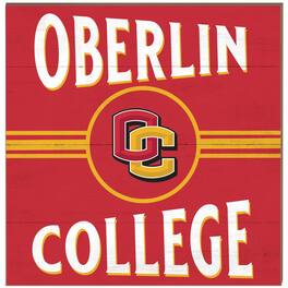 Jardine - Oberlin Yeomen 10'' x 10'' Retro Team Plaque - Red